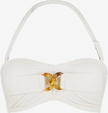 Bandeau Hauts de bikini LingaDore en blanc : devant