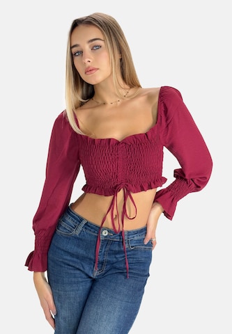 Chemisier Elara en rouge : devant