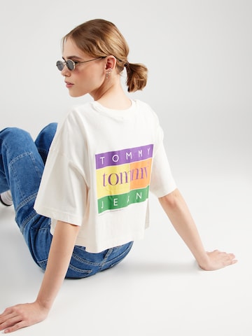 Tommy Jeans T-Shirt 'SUMMER FLAG' in Weiß