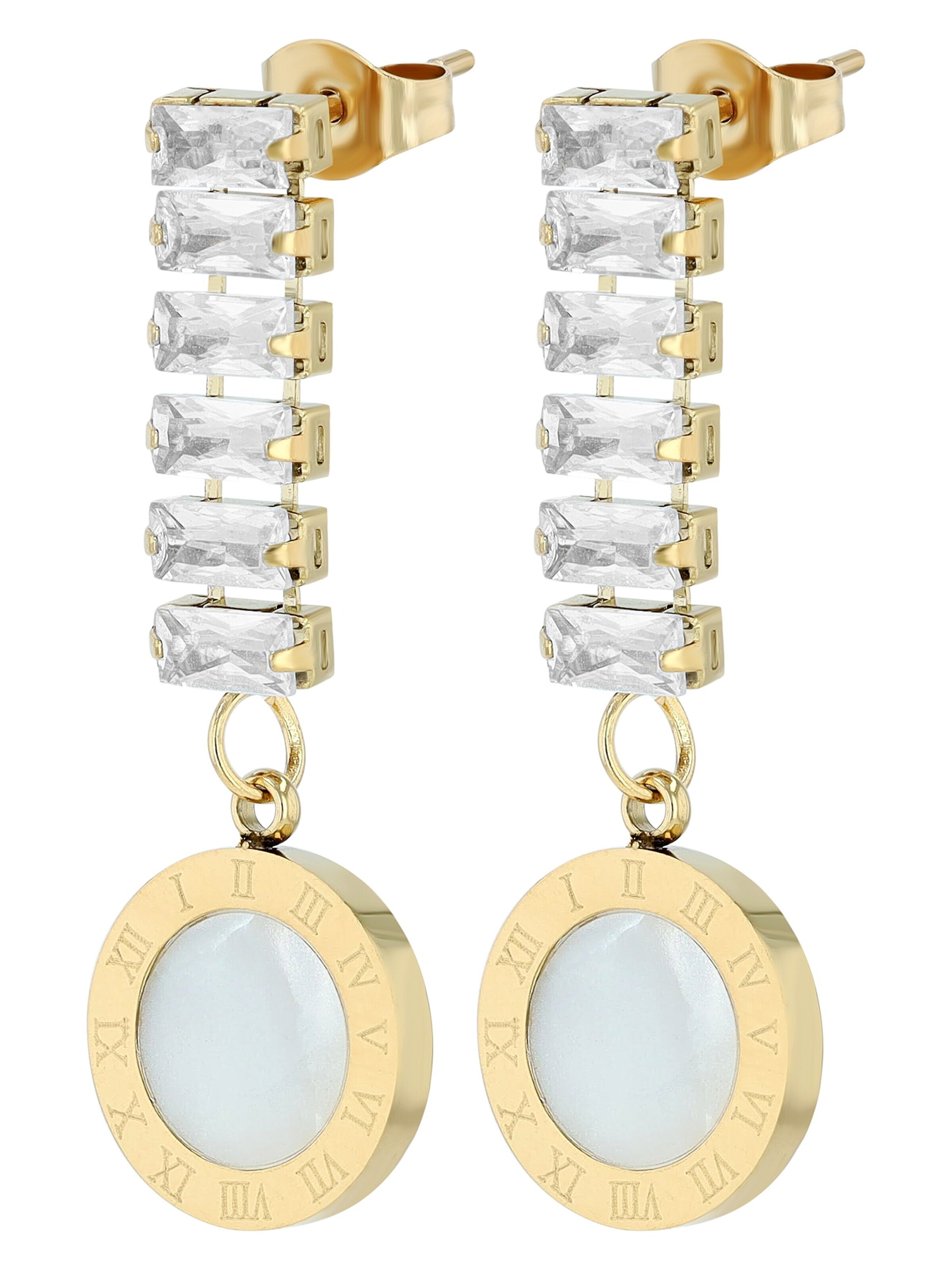 Akzent Earrings 'Vineta, goldfarbig, Ionenplattierung' in Gold