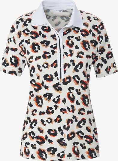 Looxent Poloshirt in creme / mischfarben / weiß, Produktansicht