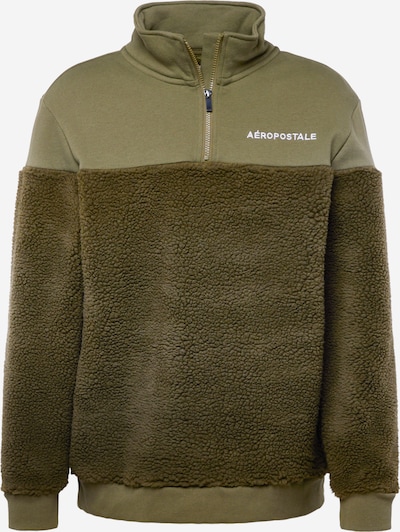 AÉROPOSTALE Sweatshirt in khaki / oliv / weiß, Produktansicht