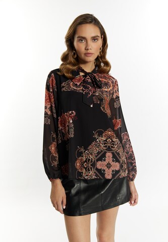 faina Blouse in Zwart: voorkant