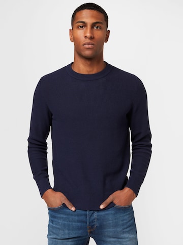 JACK & JONES Sweter 'Blafalco' w kolorze niebieski: przód