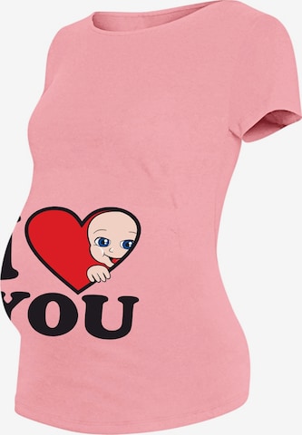 M.M.C. Shirt 'I Love You Umstandsshirt' in Orange: front