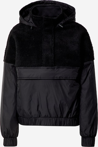 Veste mi-saison 'Sherpa Mix' Urban Classics en noir : devant