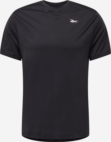 T-Shirt fonctionnel Reebok en noir : devant