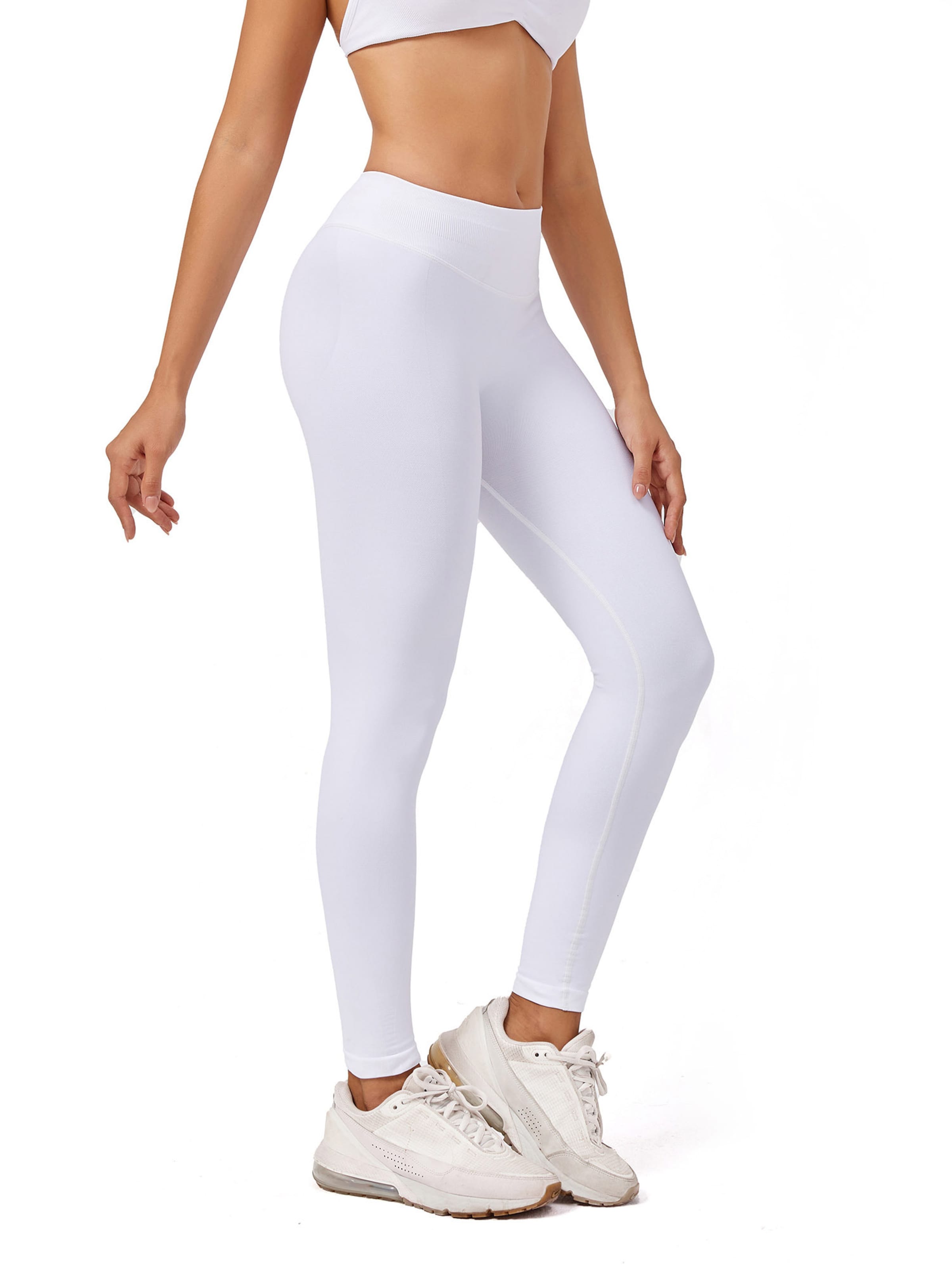 Coupe slim Leggings 'FLEX' YEAZ en blanc