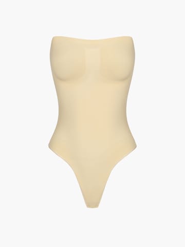 Body modelant 'Trägerloser Bodysuit Sculpting Shapewear mit String' cfab (formerly creamy fabrics) en blanc