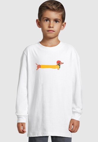 Maglietta 'Christmas Dog' di Merchcode in bianco: frontale