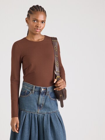 PIECES Shirt 'PCSIRENE' in Brown: front