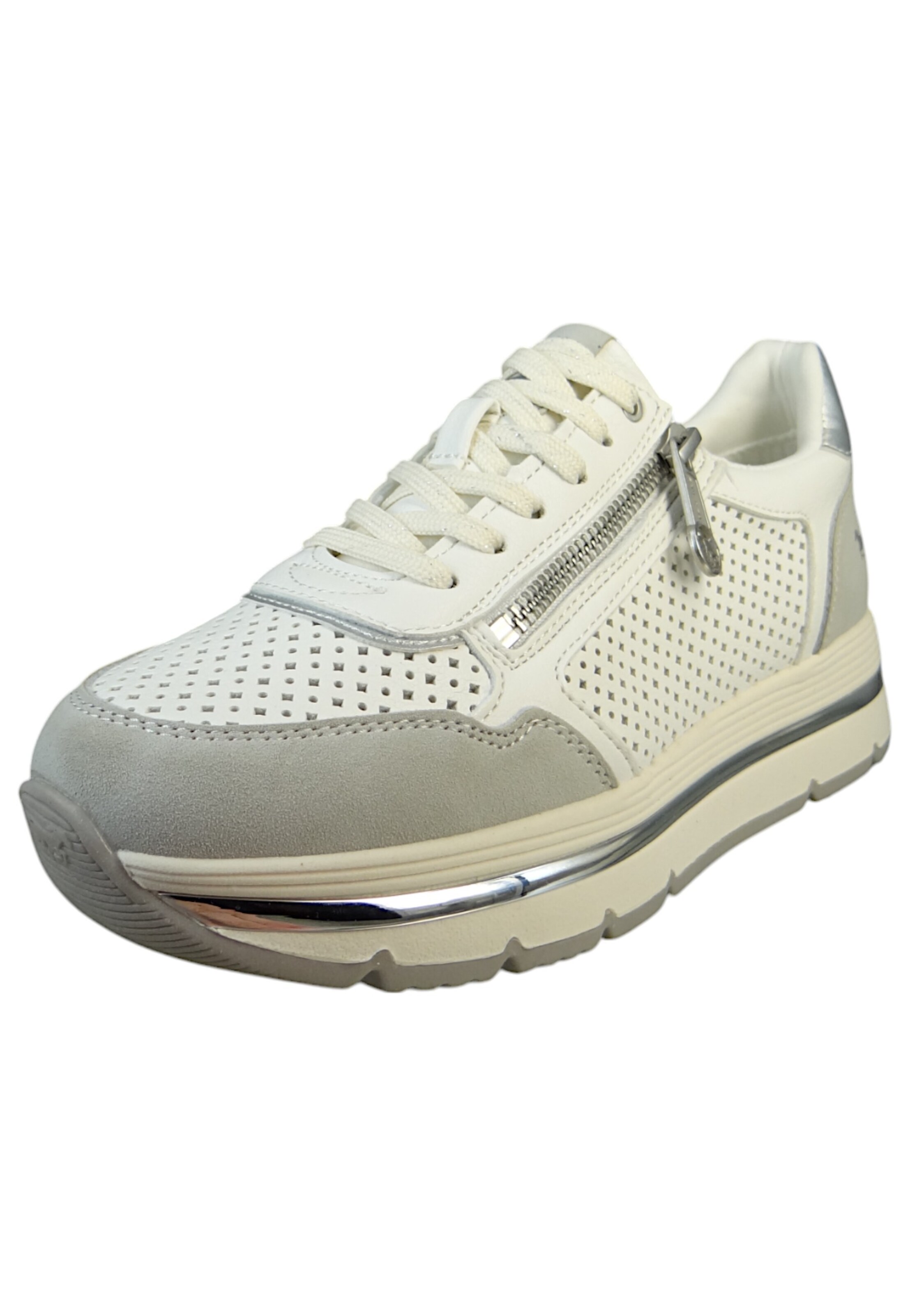 MUSTANG Sneaker in grau / weiß, Produktansicht