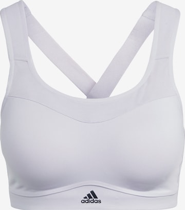 ADIDAS SPORTSWEAR Urheilurintaliivit 'Tlrd Impact High-Support' värissä valkoinen: etupuoli