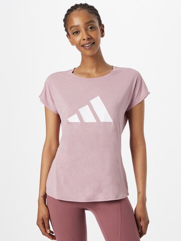 T-shirt fonctionnel '3-Streifen' ADIDAS PERFORMANCE en violet : devant