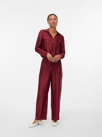 VERO MODA Wide leg Trousers 'VMTOMA' in Red