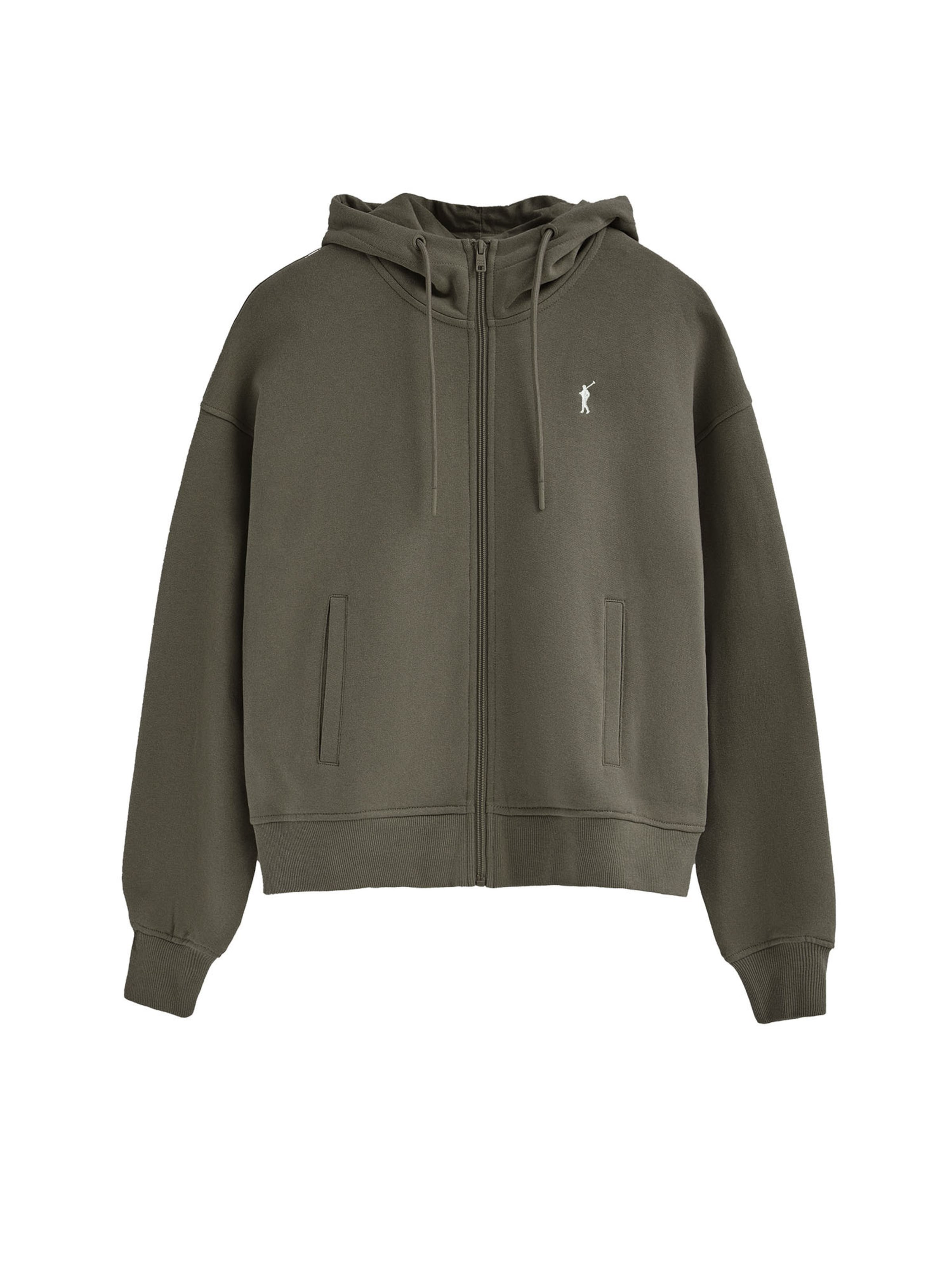 Polo Club Zip-Up Hoodie in Green: front