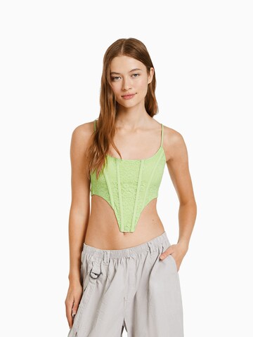 Bershka Top in Green: front