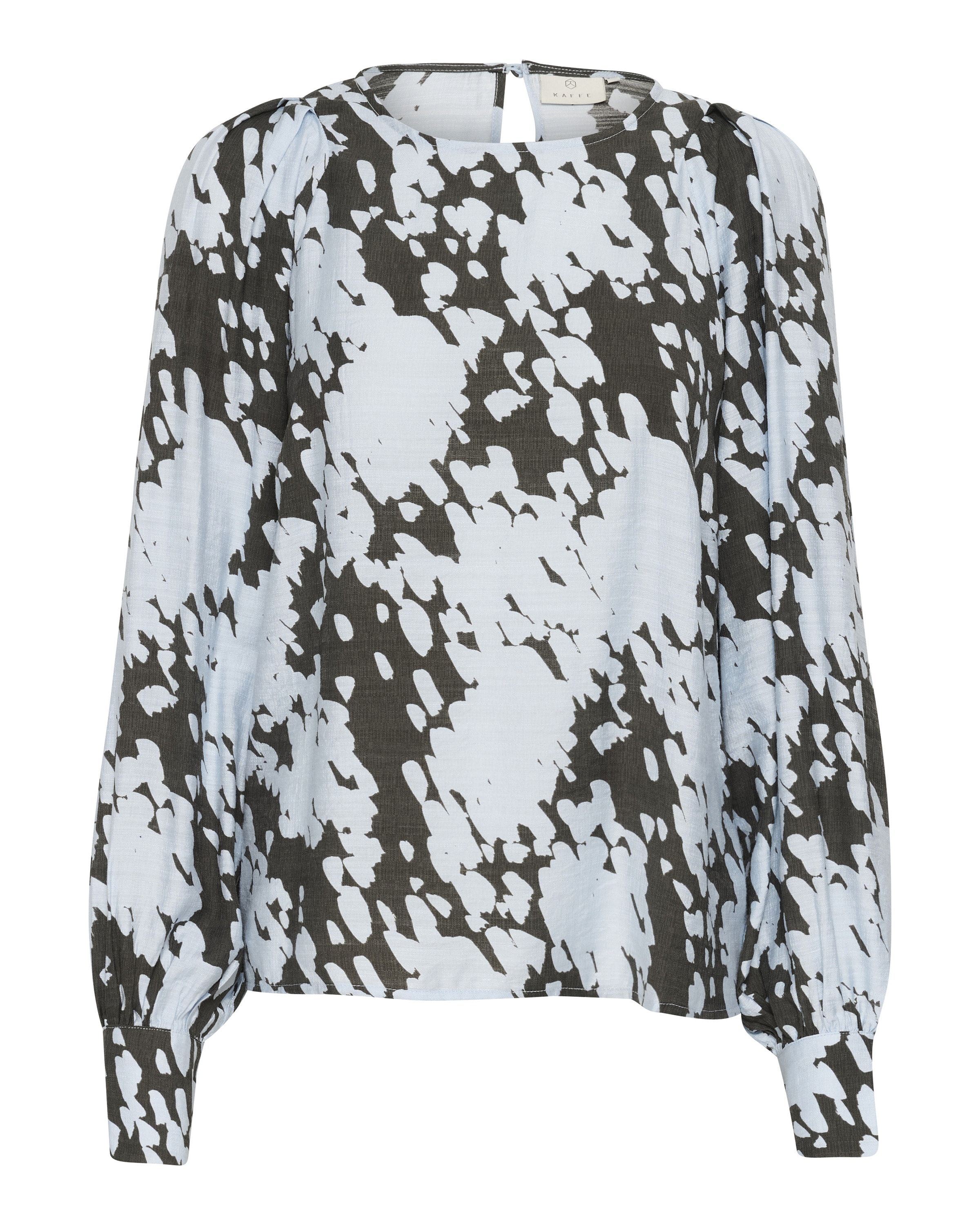 Kaffe Blusa 'KA Louise' em azul / cinzento escuro, Vista do artigo