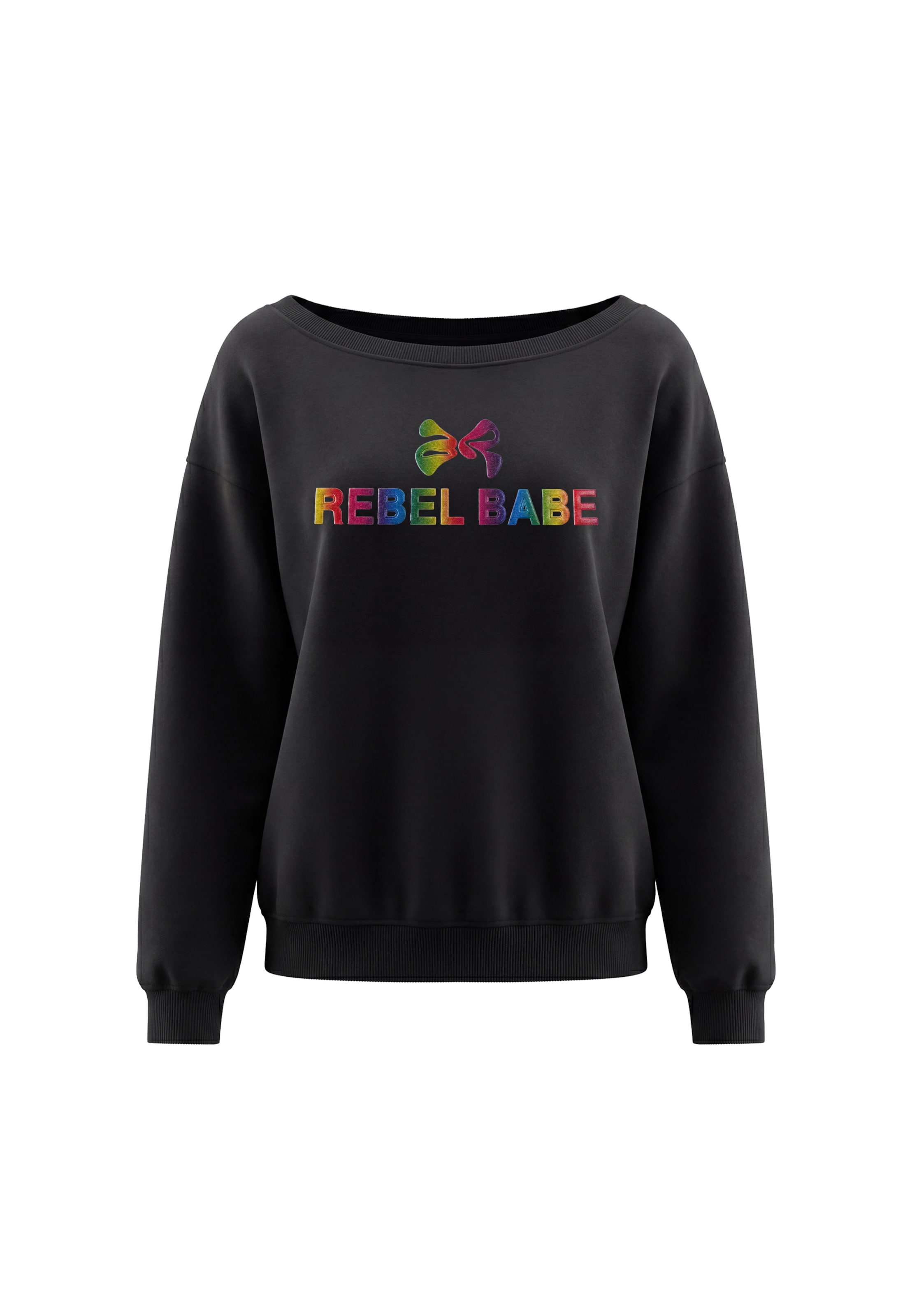 MYMO Sweatshirt in Zwart: voorkant
