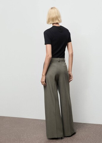 MANGO Wide leg Pleated Pants 'Napoli' in Green
