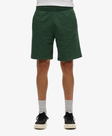 Superdry Regular Trousers 'Essential' in Green: front