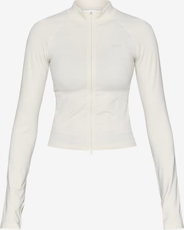 Bluză cu fermoar sport 'Sculpt' de la ICANIWILL pe alb: față