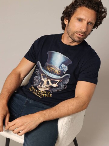 T-Shirt ' DANDY ' Deeluxe en bleu : devant