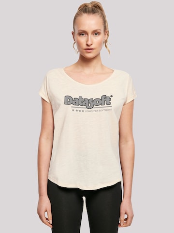 F4NT4STIC Shirt 'Retro Gaming Datasoft' in Beige: voorkant