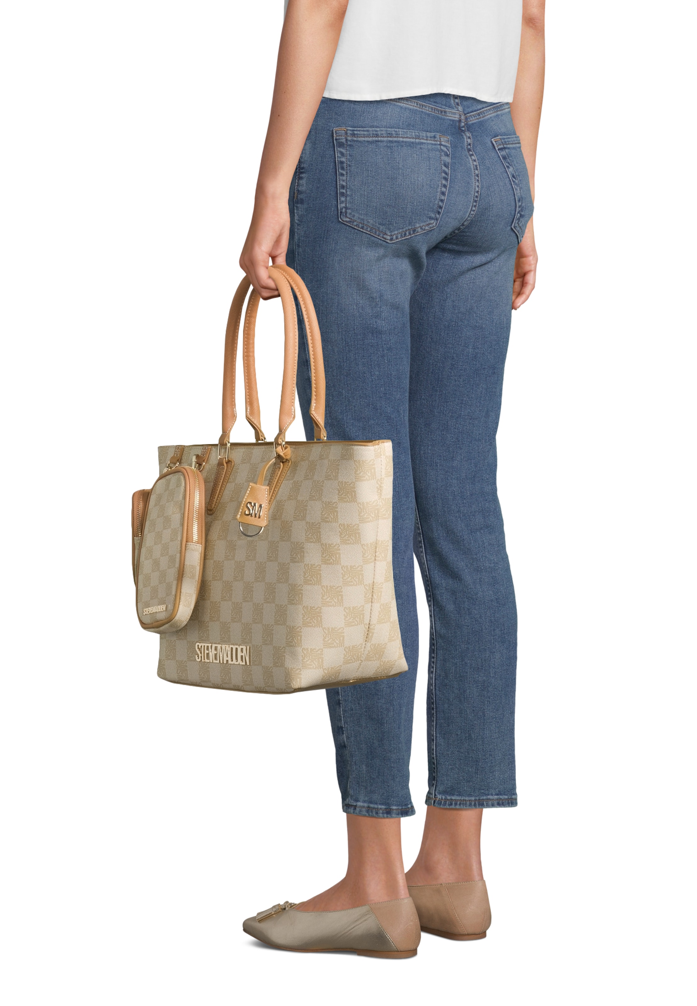 STEVE MADDEN Shopper 'Bjude-7' in Beige: front