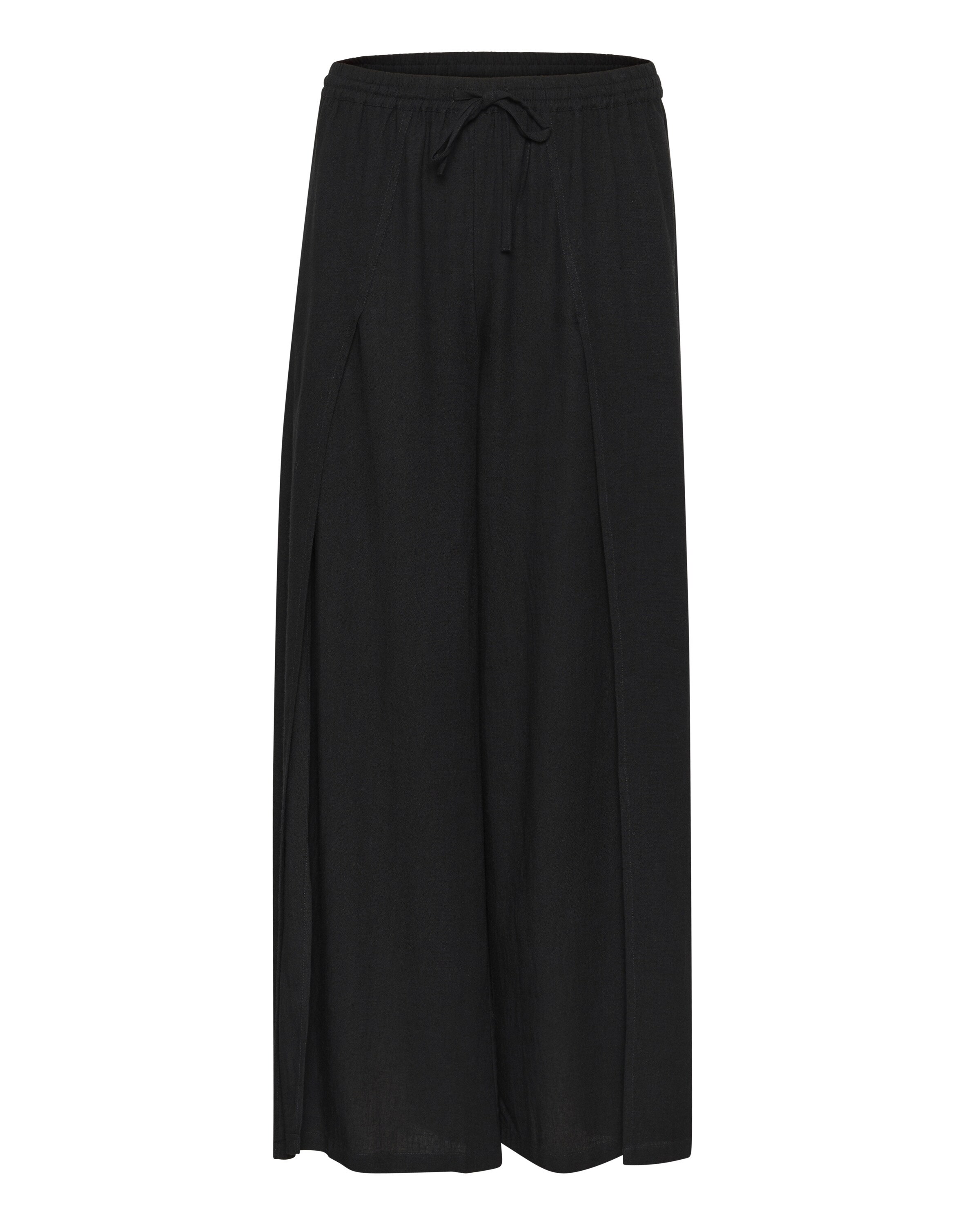 Cream Wide Leg Bukser 'Venta' i sort: forside