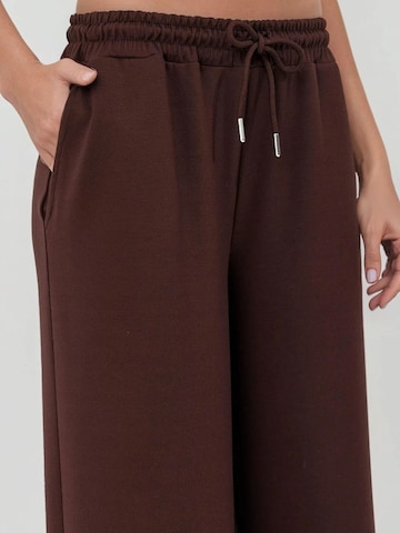 Wide Leg Pantalon Hiccup en marron