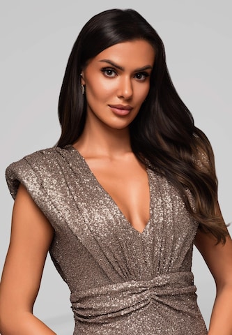 Robe de soirée Ombre en beige