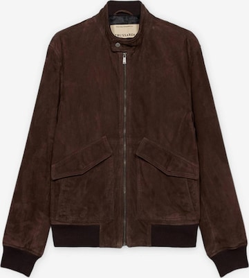 Trussardi - Chaqueta de entretiempo en marrón: frente