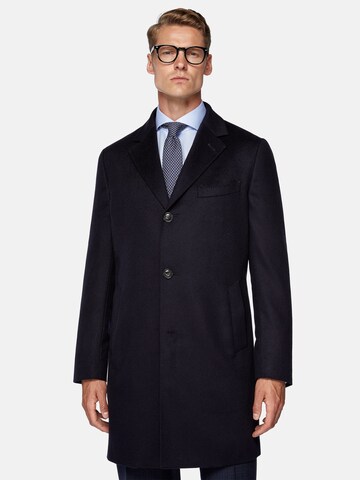 Boggi Milano Between-seasons coat in Blue: front