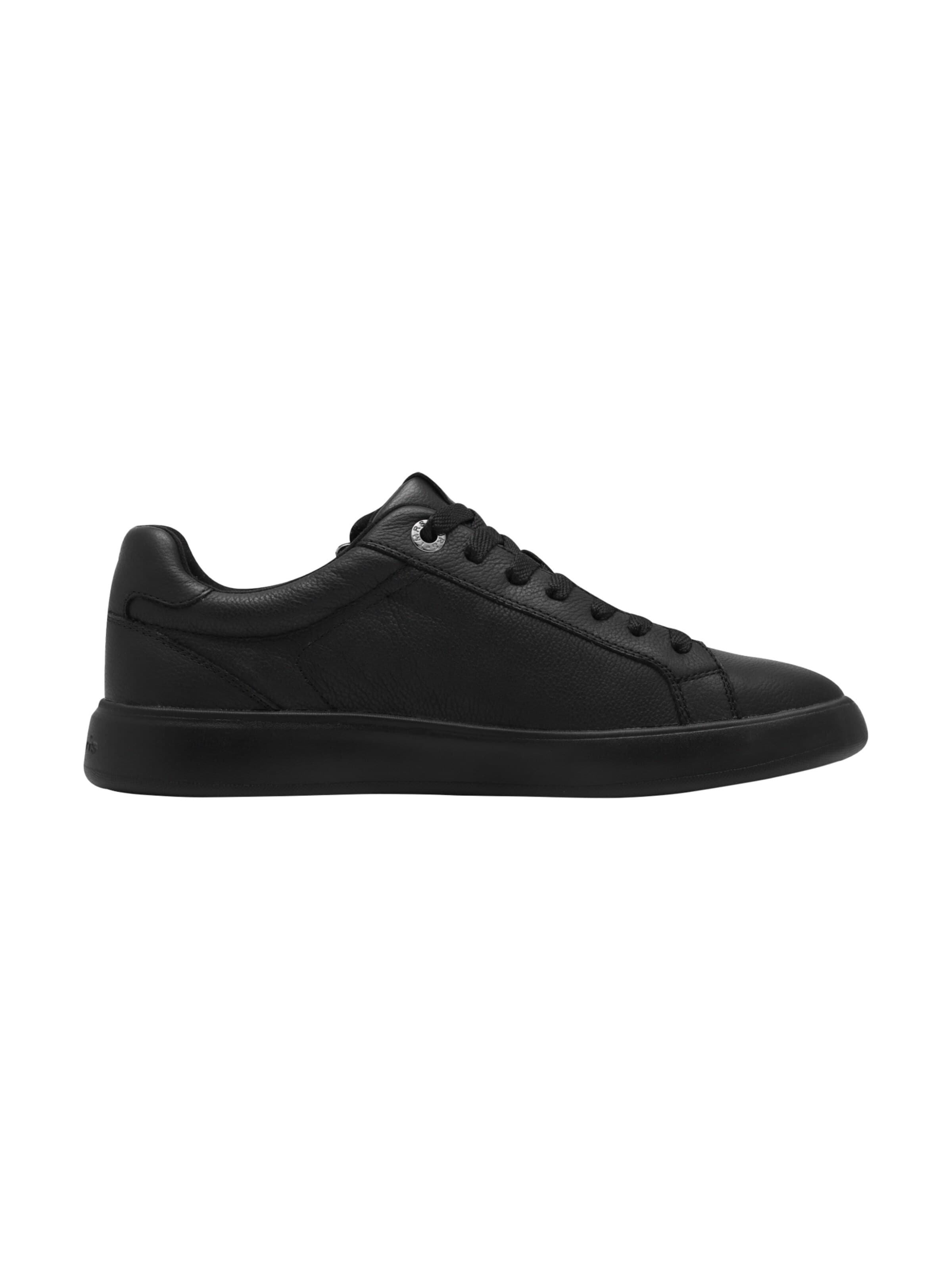 Chaussure de sport à lacets 'Leder-Sneaker' Tamaris en noir