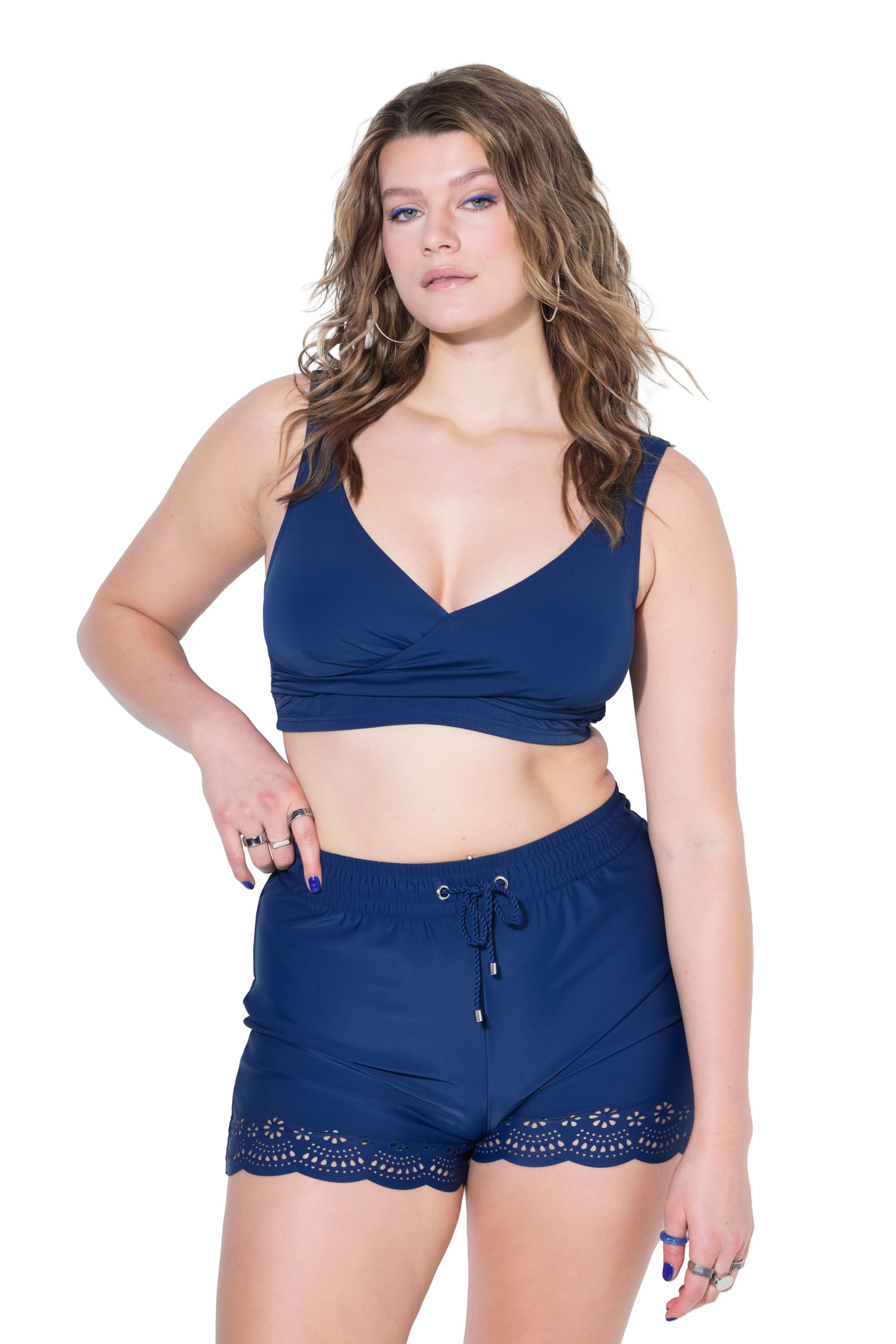 Studio Untold Bandeau BH in Blau: Vorderseite