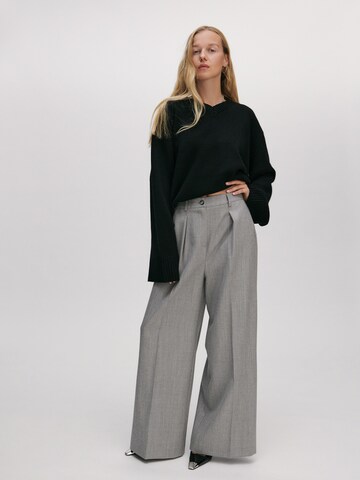 ABOUT YOU x Marie von Behrens Wide leg Pants 'Line' in Grey