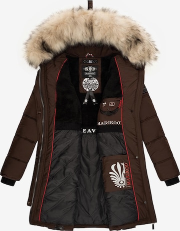 MARIKOO Winter coat 'Chaskaa' in Brown