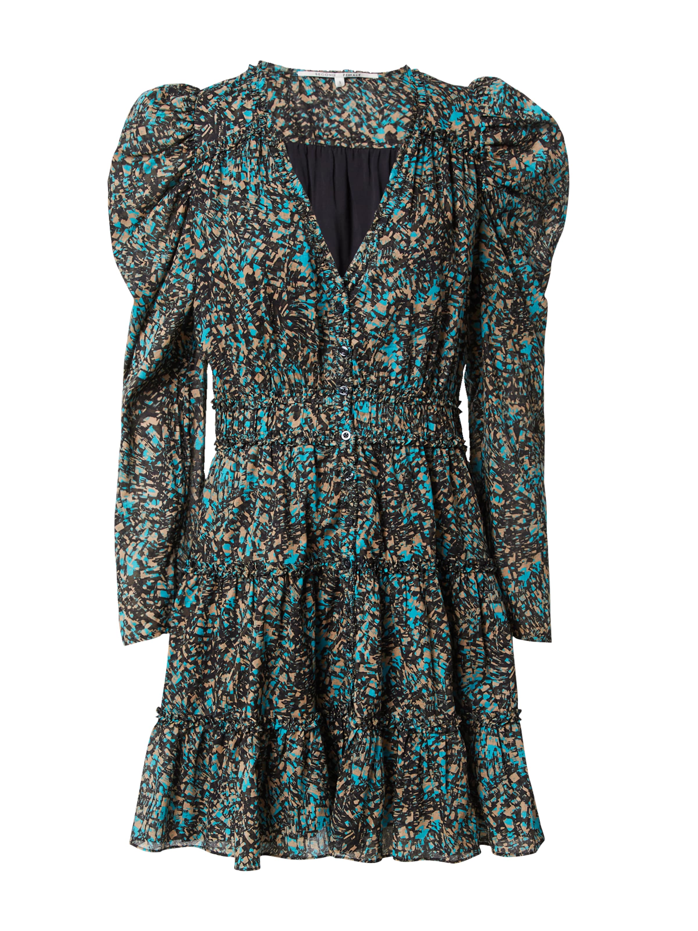 SECOND FEMALE Kjole 'Pheasant' i grøn: forside