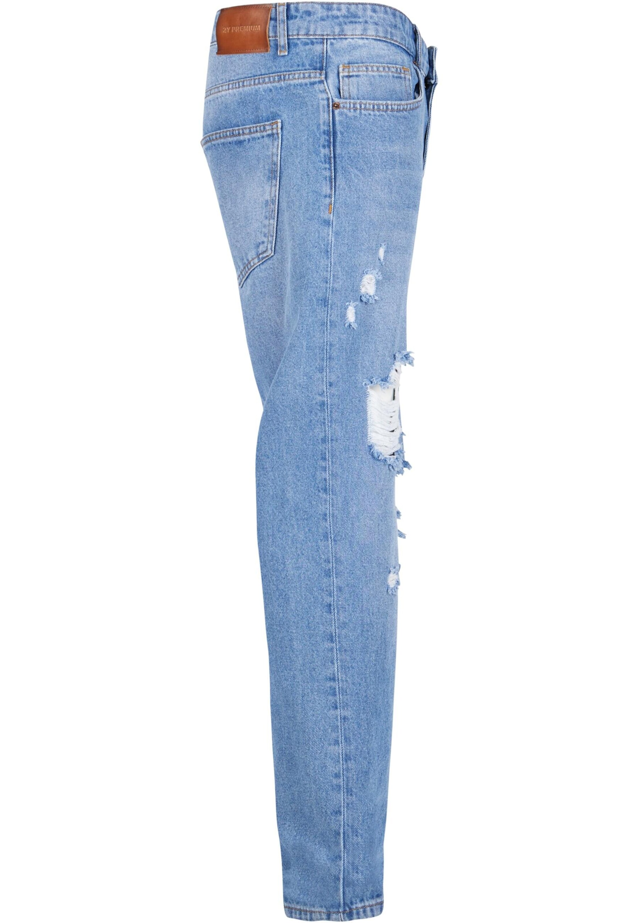 2Y Premium Regular Jeans in Blau