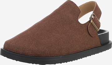 Ital-Design Clogs in Brown: front