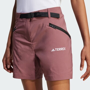 ADIDAS TERREX Regular Outdoor trousers 'Xperior' in Red: front
