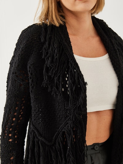 Bianco Lucci Cardigan i XS-XL i sort, Produktvisning