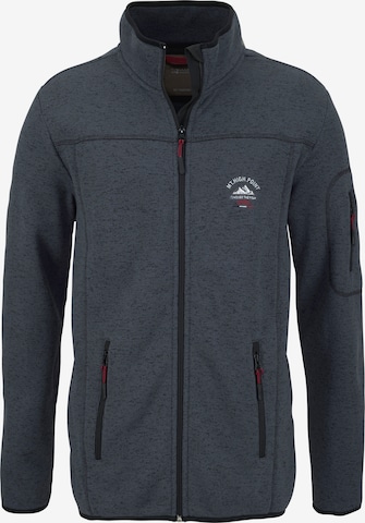 Man's World Fleece Jacket in Grey: front