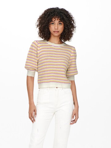 Pull-over 'Elisa' ONLY en blanc : devant