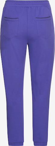 SHEEGO Tapered Pleat-Front Pants in Purple
