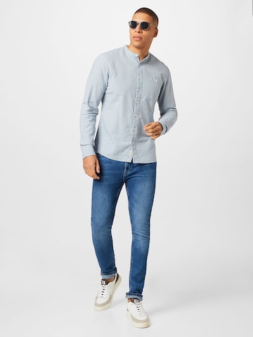 BLEND - Ajuste estrecho Camisa en azul