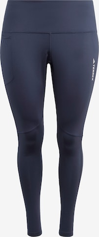 ADIDAS TERREX Workout Pants in Blue: front