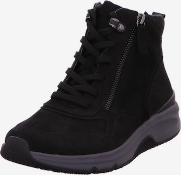GABOR Lace-Up Ankle Boots in Black: front