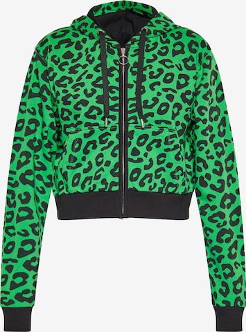 Veste de survêtement swirly en vert : devant